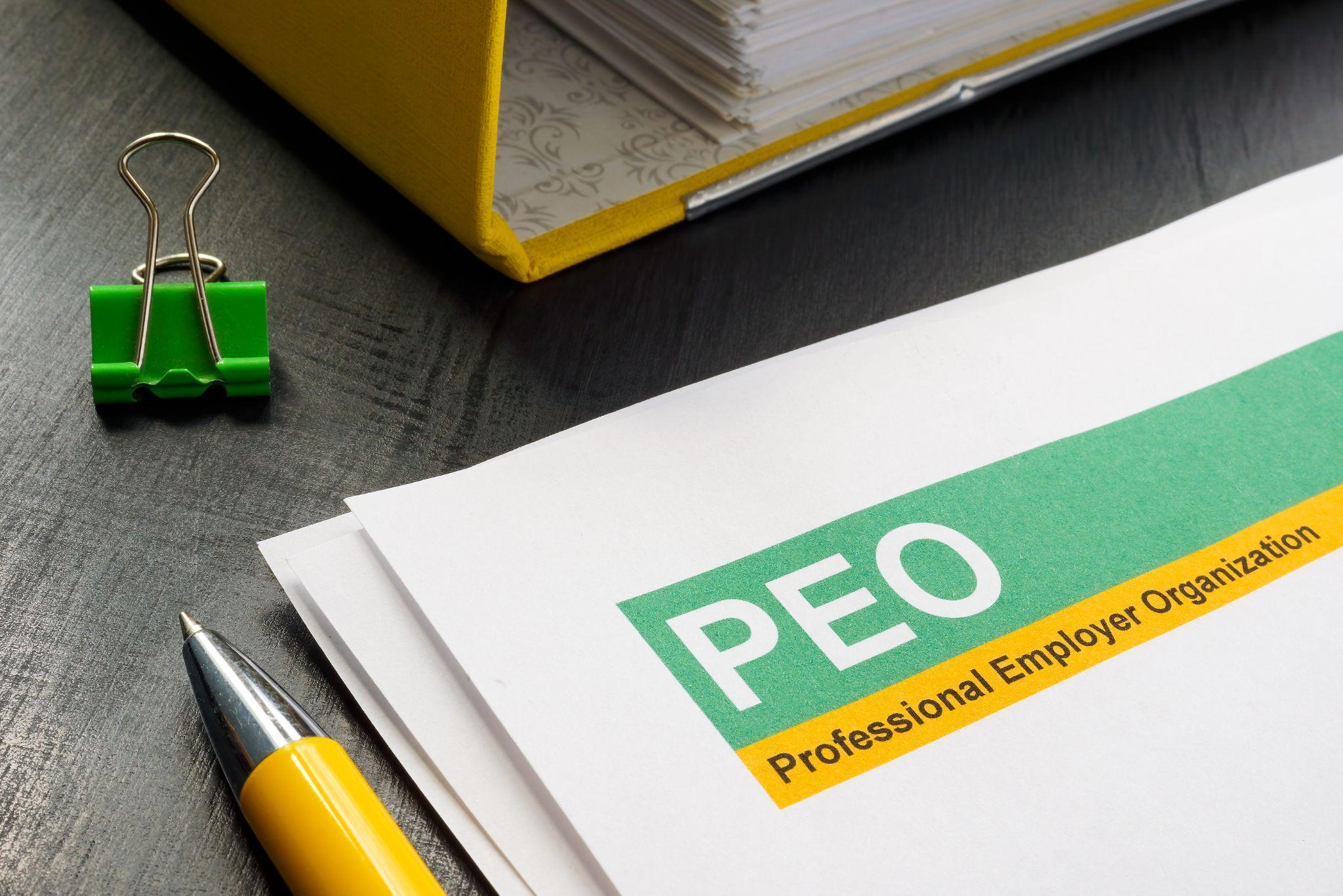 Professional Employer Organization (PEO) documents for HR compliance