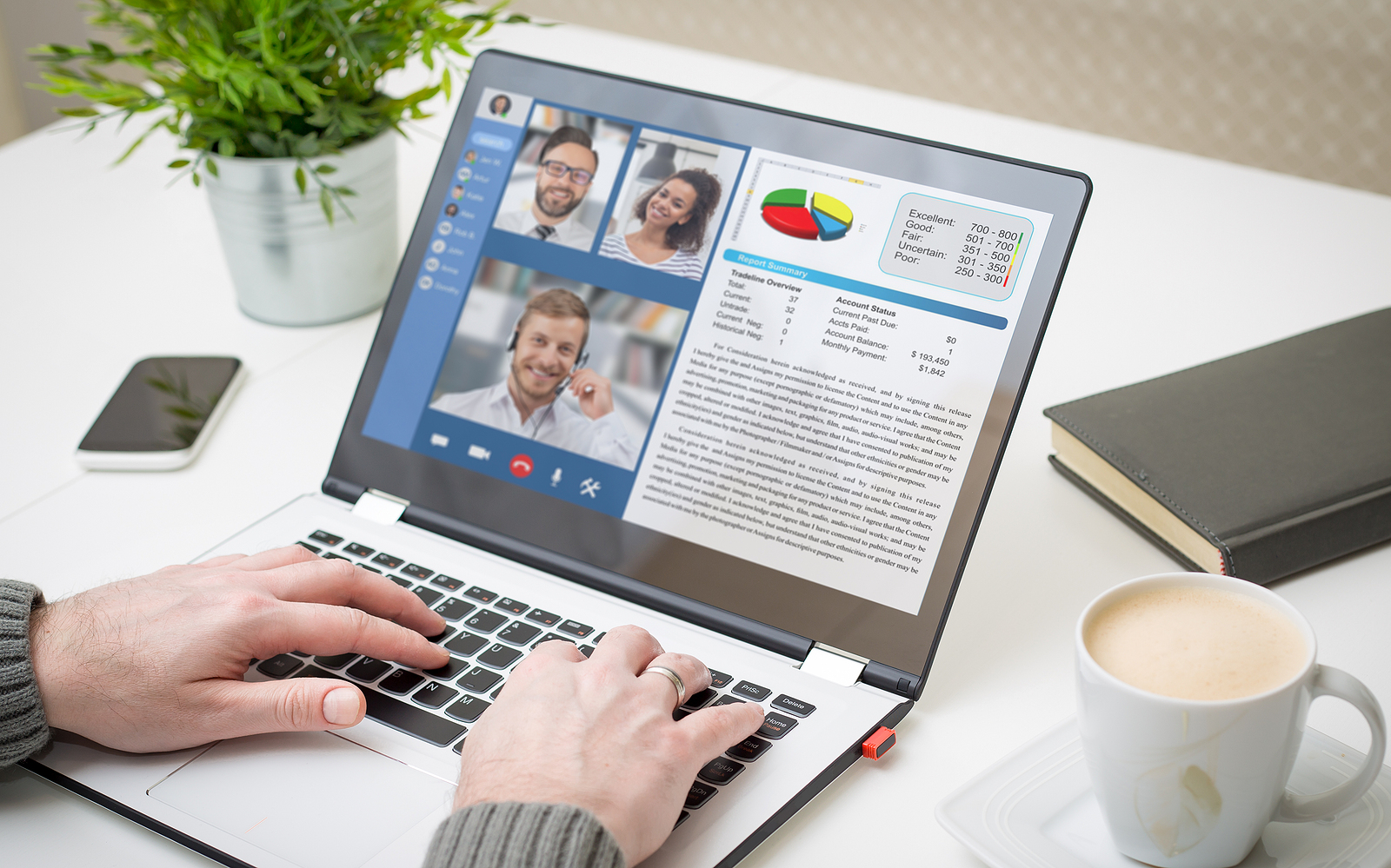 Employee engaged in a virtual team training session at home, illustrating LMS vs traditional training and the benefits of modern training solutions.